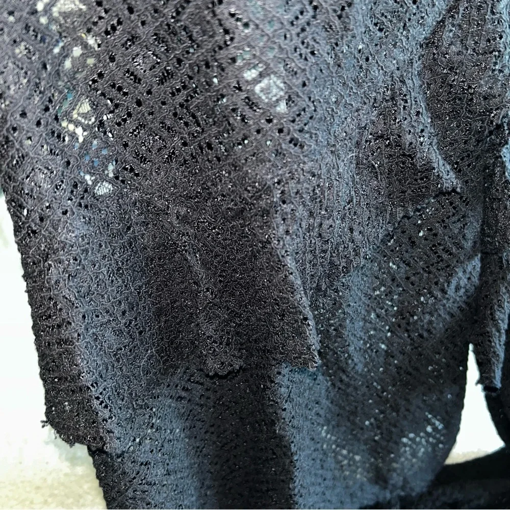 Zara Black Lace Cold Shoulder Blouse